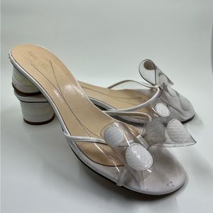 Kate Spade white low heel sandals
